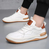 Leren schoenen met hoge zool