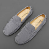 Suède herenloafers in bootschoenstijl