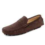 Suède herenloafers in bootschoenstijl