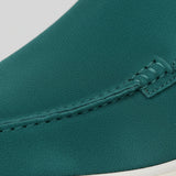 Halfhoge suède herenloafers – blauwgroen