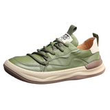 Leren schoenen met hoge zool