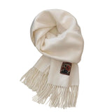 Herensjaal Marais van kasjmier en merino – Wit