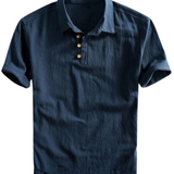 Polo T-shirt San Julian met Linnen Afwerking