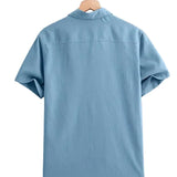 Casual Korte Mouw Katoenen Shirt