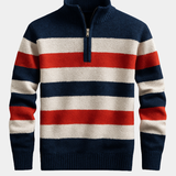 Gebreide herenpullover met rits