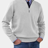 Elegante herentrui met halve rits