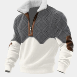 Fleece herentrui met opstaande kraag