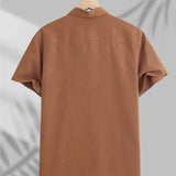 Casual Korte Mouw Katoenen Shirt