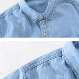Korte mouwen spijkerblouse