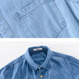 Korte mouwen spijkerblouse