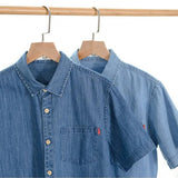 Korte mouwen spijkerblouse