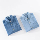 Korte mouwen spijkerblouse