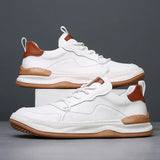 Leren schoenen met hoge zool