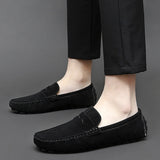 Suède herenloafers in bootschoenstijl
