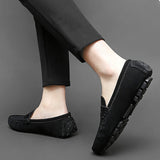 Suède herenloafers in bootschoenstijl