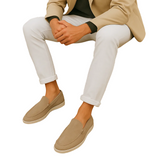 Klassieke suède herenloafers