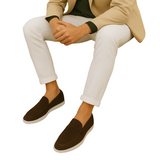 Klassieke suède herenloafers