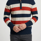 Gebreide herenpullover met rits