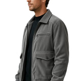 Heren Corduroy Jas – Grijs