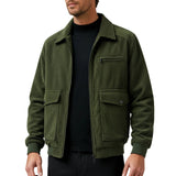 Heren Corduroy Jas – Groene Militaire