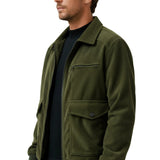 Heren Corduroy Jas – Groene Militaire