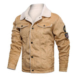 Elegante Warme Leren Jas met Fleece