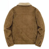 Corduroy jas met cashmere voering