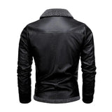 Elegante Leren Jas met Fleece