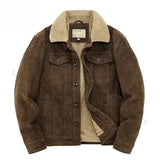 Corduroy jas met cashmere voering