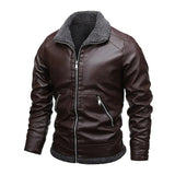 Elegante Leren Jas met Fleece