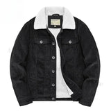 Corduroy jas met cashmere voering
