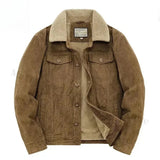 Corduroy jas met cashmere voering