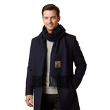 Herensjaal Marais van kasjmier en merino – Zwart