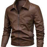 Elegante Winddichte Leren Jas