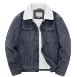 Corduroy jas met cashmere voering